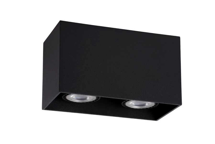 Lucide BODI - Spot plafond - 2xGU10 - Noir - éteint